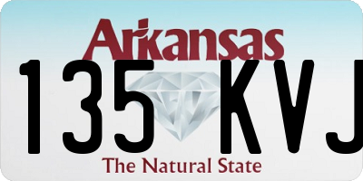 AR license plate 135KVJ