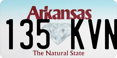 AR license plate 135KVN