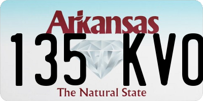 AR license plate 135KVO