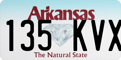 AR license plate 135KVX