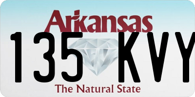 AR license plate 135KVY