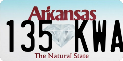 AR license plate 135KWA