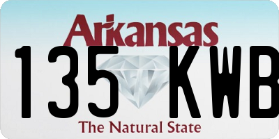 AR license plate 135KWB
