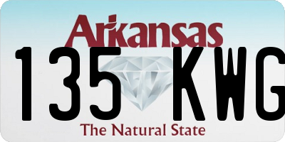 AR license plate 135KWG
