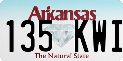 AR license plate 135KWI