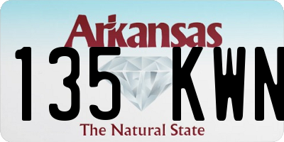 AR license plate 135KWN