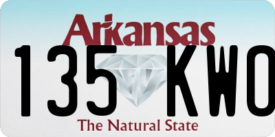AR license plate 135KWO