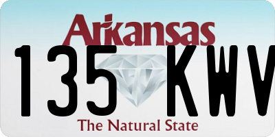 AR license plate 135KWV