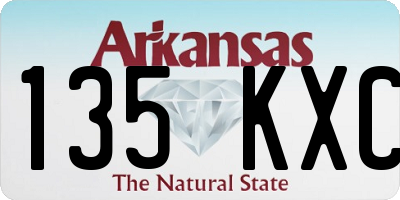 AR license plate 135KXC