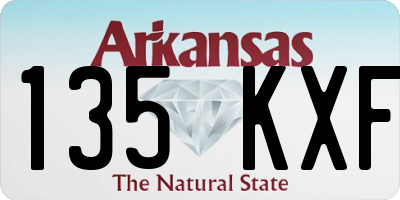AR license plate 135KXF