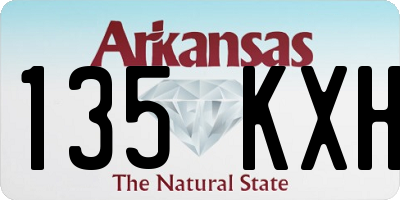 AR license plate 135KXH