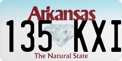 AR license plate 135KXI