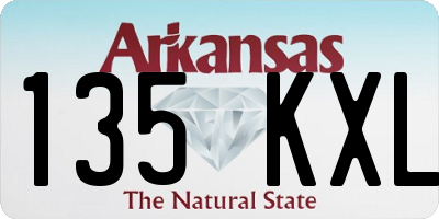 AR license plate 135KXL