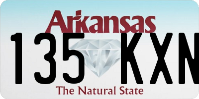 AR license plate 135KXN