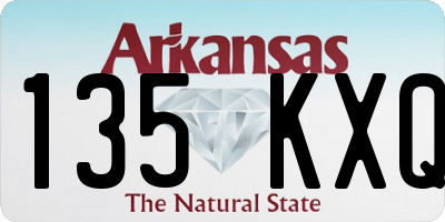 AR license plate 135KXQ