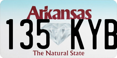 AR license plate 135KYB
