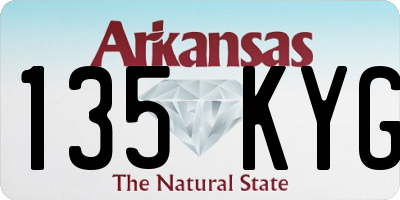 AR license plate 135KYG