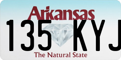 AR license plate 135KYJ