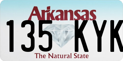 AR license plate 135KYK