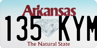 AR license plate 135KYM
