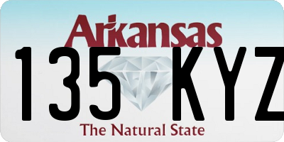 AR license plate 135KYZ