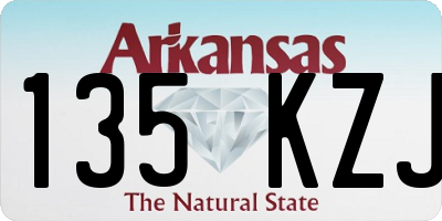 AR license plate 135KZJ