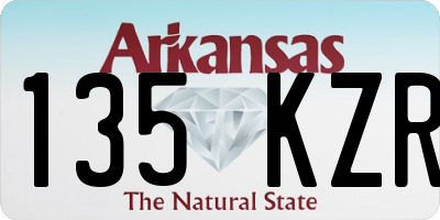 AR license plate 135KZR