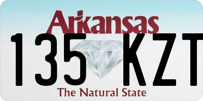 AR license plate 135KZT