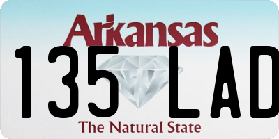AR license plate 135LAD