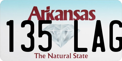 AR license plate 135LAG