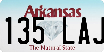 AR license plate 135LAJ