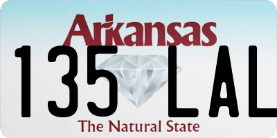 AR license plate 135LAL