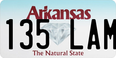 AR license plate 135LAM