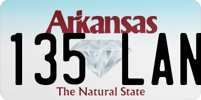 AR license plate 135LAN