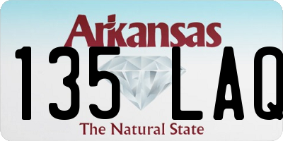 AR license plate 135LAQ