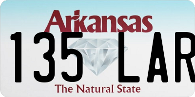 AR license plate 135LAR