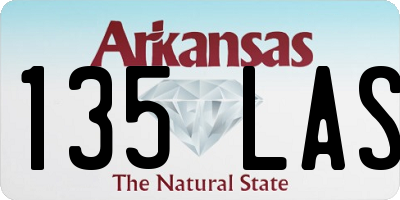 AR license plate 135LAS