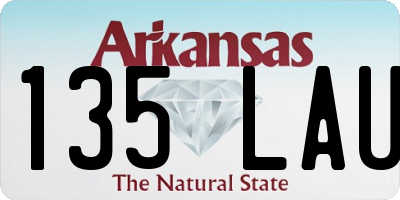 AR license plate 135LAU