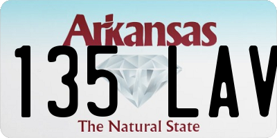 AR license plate 135LAV