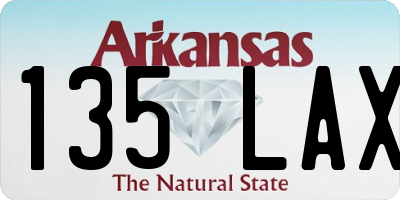 AR license plate 135LAX