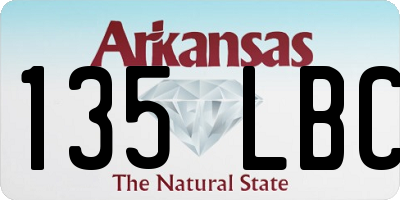 AR license plate 135LBC