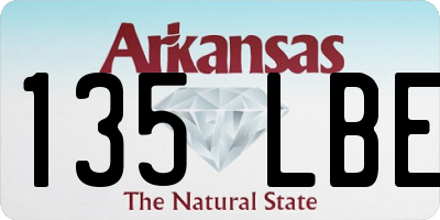 AR license plate 135LBE