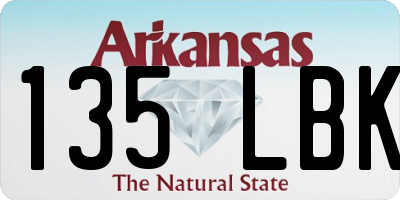 AR license plate 135LBK