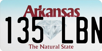 AR license plate 135LBN