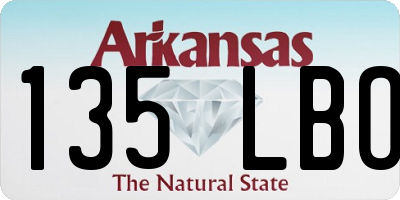 AR license plate 135LBO