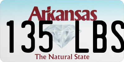 AR license plate 135LBS