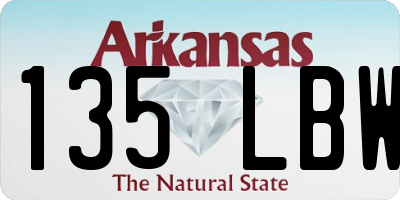 AR license plate 135LBW