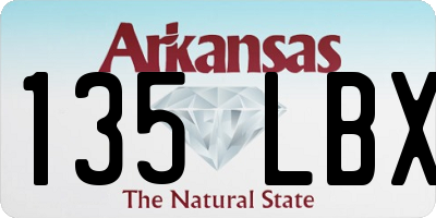 AR license plate 135LBX