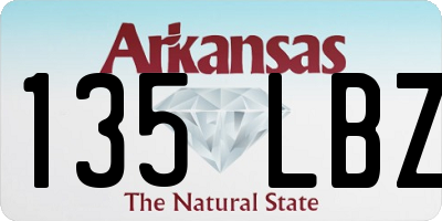 AR license plate 135LBZ