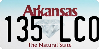 AR license plate 135LCO